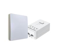 Ener-J 1-Gang Wireless Kinetic Light Switch & 500W Receiver Kit, White, Self-Powered, IP65 Waterproof (Pro Series)
