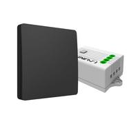 ENER-J 1 Gang Wireless Kinetic Switch (Black Finish) + 100W RF+WiFi Dimmable Receiver, PRO Series