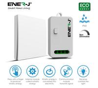 Ener-J 1 Gang Wireless Kinetic Switch + Dimmable & Wi-Fi Receiver Together In 1 Pack