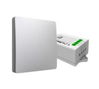 Ener-J 1 Gang Wireless Kinetic Switch, (Silver Finish) + 500W Rf Receiver