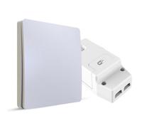 Ener-J 1 Gang Wireless Kinetic Switch (White Body) + 100W Rf + Wifi Dimmable Receiver