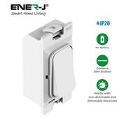 Ener-J 1 Ws1082 Gang Grid Switch - Hager Style White