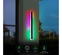 ENER-J 100cm RGB LED Wall Light Bar IP65 Waterproof Colour Changing Black ENER-J Black