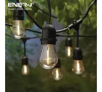 Ener-J 100ft LED Filament String Light Kit, 30 x 1W Vintage LED Bulbs, IP65 Waterproof, 30m Length