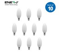 Ener-J 10Pcs Led Bulb 4W Led Candle Lamp E14 6000K, Cut Down Your Electricity Bill Up To 85%