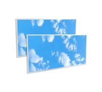 Ener-J 120x60cm LED Sky Cloud Backlit Panel, 60W 2D Design, 6000K Daylight, Pack of 2