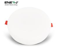 Ener-J 12W Frameless Recessed-Surface Super LED Panel, 105mm, Round, 3000K