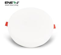 ENER-J 12W Frameless Recessed-Surface Super LED Panel, 105mm, Round, 4000K (pack of 4) in White | Size: 25 cm diameter x 19 cm high ENER-J White 25 cm diameter x 19 cm high