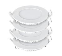 ENER-J 12W Recessed Round LED Downlight Mini Panel 175mm Diameter, 160mm Hole Size, CE Driver, 20000 Hours Long Life | Pack of 4 - 4000K