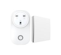 ENER-J 13A Wireless Plug with 1 Gang Wireless Kinetic Switch White ENER-J White