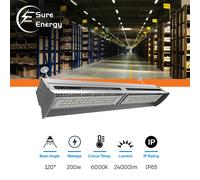ENER-J 150W LED Industrial Linear Highbay, 18000Lm, 6000K in White | Size: 25 cm diameter x 19 cm high ENER-J White 25 cm diameter x 19 cm high