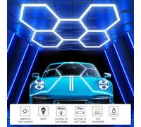 ENER-J 160W LED Car Showroom Light 5 Hexagon Design CCT Switchable in White ENER-J White