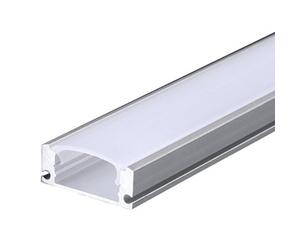 Ener-J 17 3mm X 7 59mm Aluminum Channel Profile With Pc Cover 2M Length Silver Pack Of 4