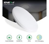 Ener-J 18W Ceiling Light With Microwave Sensor 1440 Lumens Cct Changeable 300X55mm Ip44 With Quick Connector