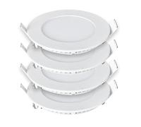 ENER-J 18W Recessed Round LED Downlight Mini Panel 220mm Diameter, 205mm Hole Size, CE Driver, 20000 Hours Long Life | Pack of 4 - 4000K