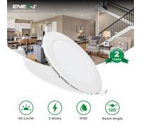 Ener-J 18W Recessed Round Led Mini Panel 220mm Diameter (Hole Size 205mm), 6000K (Pack Of 4)