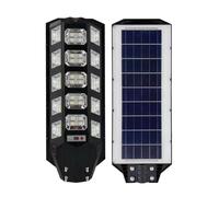 ENER-J 200W Solar Streetlights 6500K with 6V 18W Solar Panel & 24000 mAh Battery & Remote in White ENER-J White