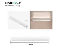 ENER-J 20W LED T5 Batten Light, 120cms, 100 Lm W, With on Off-switch, CCT Switchable, 50cms cable Pack of 2 in White ENER-J White