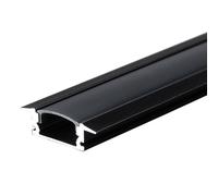 ENER-J 24.5x6.85mm Aluminium LED Channel with PC Cover 2m (4) in Black ENER-J Black