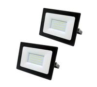 Ener-J 30W Slim Led Floodlight 4000K Neutral White Slim Design 2 Year Warranty Pack Of 2