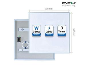 Ener-J 350W Infrared Heating Panel 60X60Cms With Wifi Thermostat
