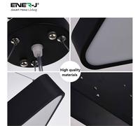 ENER-J 36W Hollow Triangle Pendant Light Size Diameter 80 cms Lampshade in Black ENER-J Black