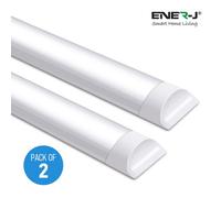 Ener-J 36W Prismatic Led Tube Batten Complete Fitting 1.2M, 3000 Lumens, 4000K (Pack Of 2 Units)