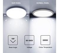 Ener-J 4 Pack 24W Frameless Recessed-Surface Super Led Panel, 105mm, Round (Pack Of 4)