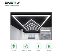 ENER-J 432W Designer Ceiling Lights with Frame 8 Arrow & border in White ENER-J White