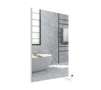 ENER-J 450W Bathroom Mirror Infrared Heater & CCT Changing with Dimmable LED Lights, 600x800 MM, Plug & Play