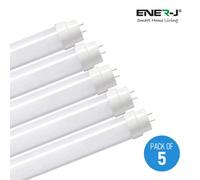 Ener-J 5 Pack 22W Led Tube Light, T8 150Cms 6000K Daylight For Home And Office With 2 Years Warranty (Pack Of 5 Units)
