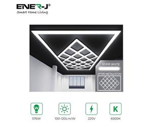 Ener-J 588W Designer Ceiling Lights With Frame 19 Diamonds And Border