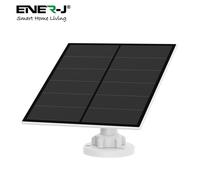 ENER-J 5W Crystal cell Solar Panel with 3M charging cable, IP66 (Compatible with SHA5344 Battery Camera Floodlights) in White ENER-J White