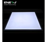 ENER-J 60x60 Slim Backlit 40W 3800Lm, PMMA 2mm Diffuser, Flicker Free Driver 6000K (2pc pack) in White | Size: 25 cm diameter x 19 cm high ENER-J White 25 cm diameter x 19 cm high