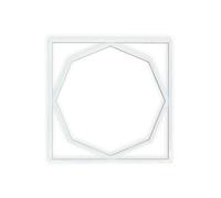 ENER-J 60x60cm LED Frame Panel Light with Hexagon Inner Lights - 40W, Cool White | Pack of 2 - 6500K