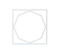 ENER-J 60x60cm LED Frame Panel Light with Hexagon Inner Lights - 40W, Cool White | Pack of 4 - 6500K