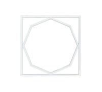 ENER-J 60x60cm LED Frame Panel Light with Hexagon Inner Lights, 40W, Cool White | Pack of 6 - 6500K