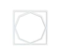 ENER-J 60x60cm LED Frame Panel Light with Hexagon Inside 40W in White | Size: 60x60 cm ENER-J White 60x60 cm