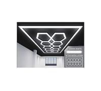 Ener-J 632W Designer Ceiling Lights With Frame (10 Hexagons And Border)