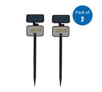 Ener-J 8W Pir Solar Floodlight & Remote With Polycrystalline Solar Panel 5.5V/1W, 3.7V/2400Mah, 6500K (Pack Of 2 Units)