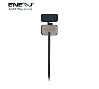 Ener-J 8W Pir Solar Floodlight & Remote With Solar Panel, 6000K