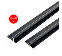 Ener-J Aluminium Invisible Line Trims For 4mm Spc Wall Panels, Black Size: 25 X 4.5 X 3000 mm (Pack Of 2)