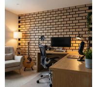 Ener-J Britwall Brick Acoustic Wall Panels Grey 610X690mm Sound Absorbing Pack 4