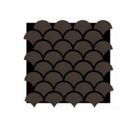 Ener-J Britwall Fish Scale Acoustic Wall Panels Grey 640X665mm Sound Absorbing Pack 4