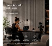 Ener-J Britwall Grey Acoustic Slat Wall Panels 2400 X 600 X 21 mm Pack Of 2