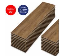 ENER-J Britwall Herringbone Ashton Brown SPC Luxury Vinyl Flooring Pack of 20 1.72 Sq Meter 625x125 mm 6mm Waterproof Click Lock ENER-J Brown 10000mm x 520mm