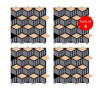 Ener-J Britwall Hexacube Acoustic Wall Panels 685X740mm Sound Absorbing Pack Of 4