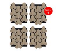 Ener-J Britwall Hexagon Acoustic Wall Panels 620X800mm Wood Effect Pack Of 4