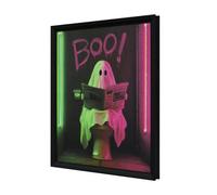 Ener-J Britwall Led Wall Art Boo Halloween Illuminated Canvas 43X53Cm Multicolour 220V