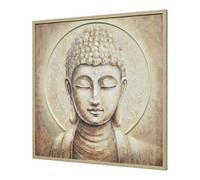 Ener-J Britwall Led Wall Art Enlightened Buddha Illuminated Canvas 83X83Cm With Uk Plug & On Off Switch